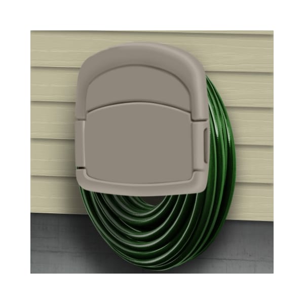 Wall Mounted Garden Hose Storage Caddy, 150-Foot Capacity for Standard 0.625", Outdoor Hanging Cabinet